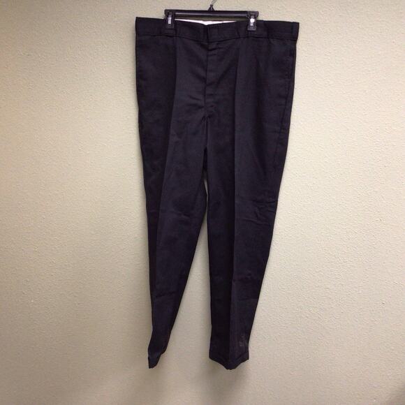 Dickies Mens Black 874 Original Fit Work Pants Black Thick Pants Size 42x34 - Picture 1 of 4